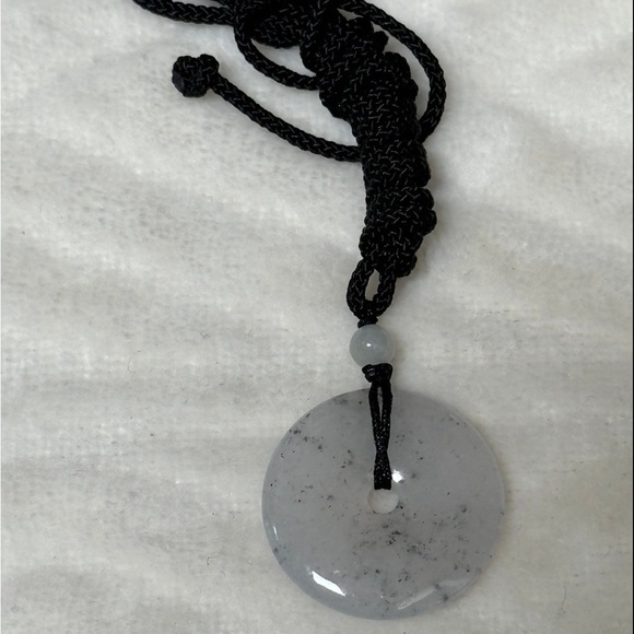 Elegant Gray Jadeite pendantNecklace